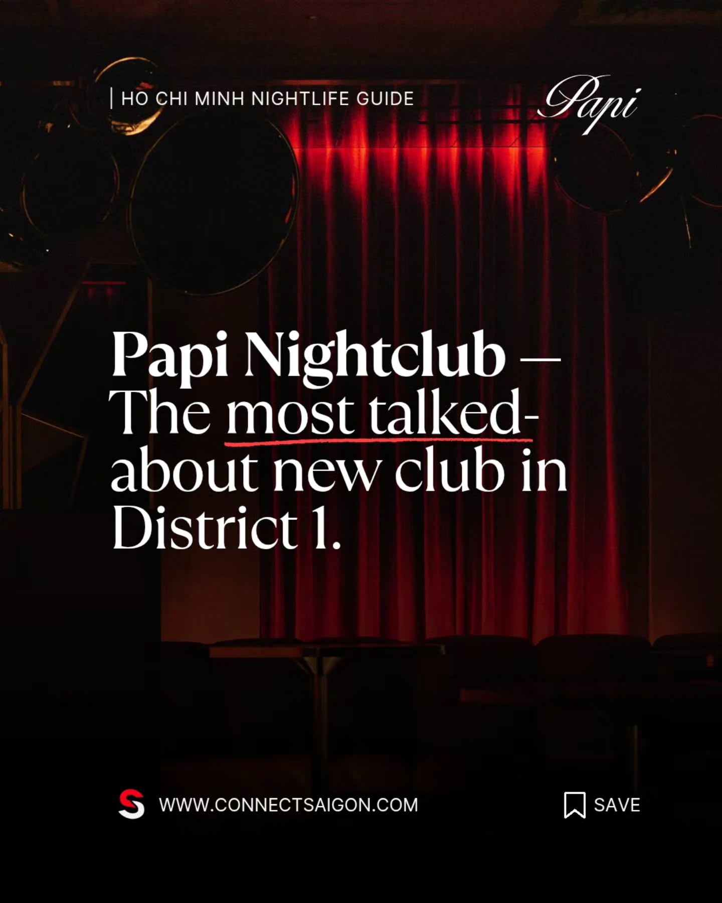 PAPI Nightclub branded venue spotlight carousel cover